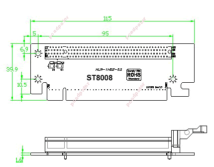 PCI-E PCIe express X16 riser card 2U